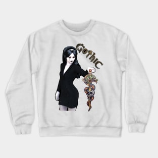 Gothic Girl Stick Crewneck Sweatshirt